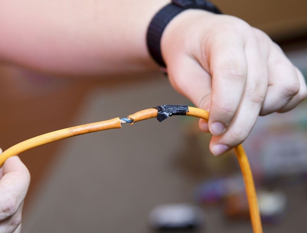 Damaged wire